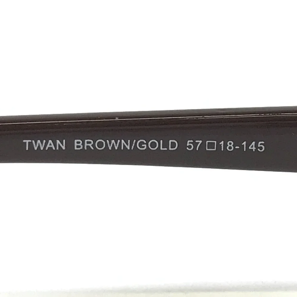 Eight to Eighty Eyeglasses Frames TWAN BROWN/GOLD Square Full Rim 57-18-145